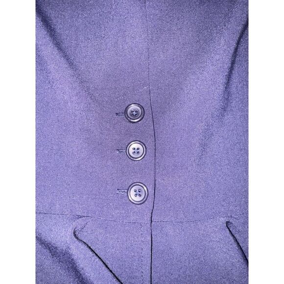 Retro Body By Victoria's Secret Blue Sz 2 Sexy Preppy Button Ruffle Pencil Skirt - Picture 8 of 9